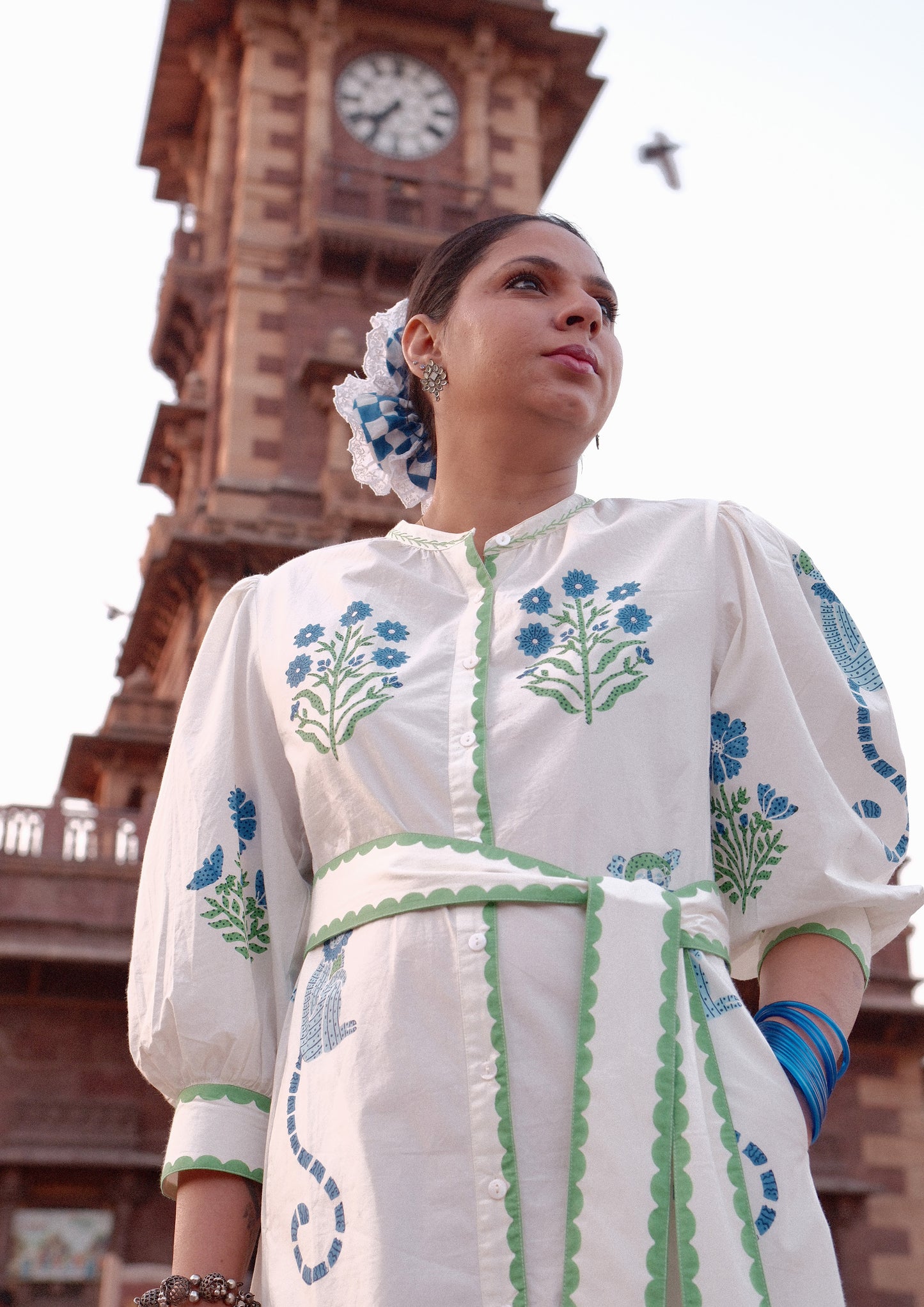 CHAUPAD SHIRT DRESS- JODHPUR MIX PRINT