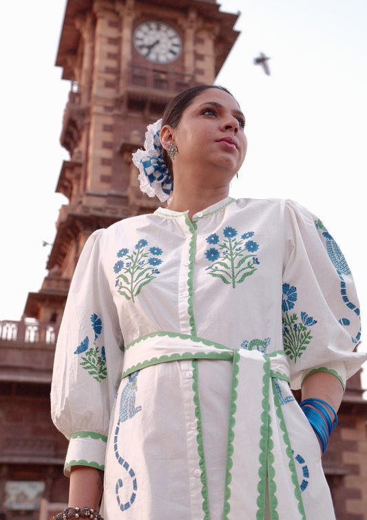 CHAUPAD SHIRT DRESS - JODHPUR MIX PRINT