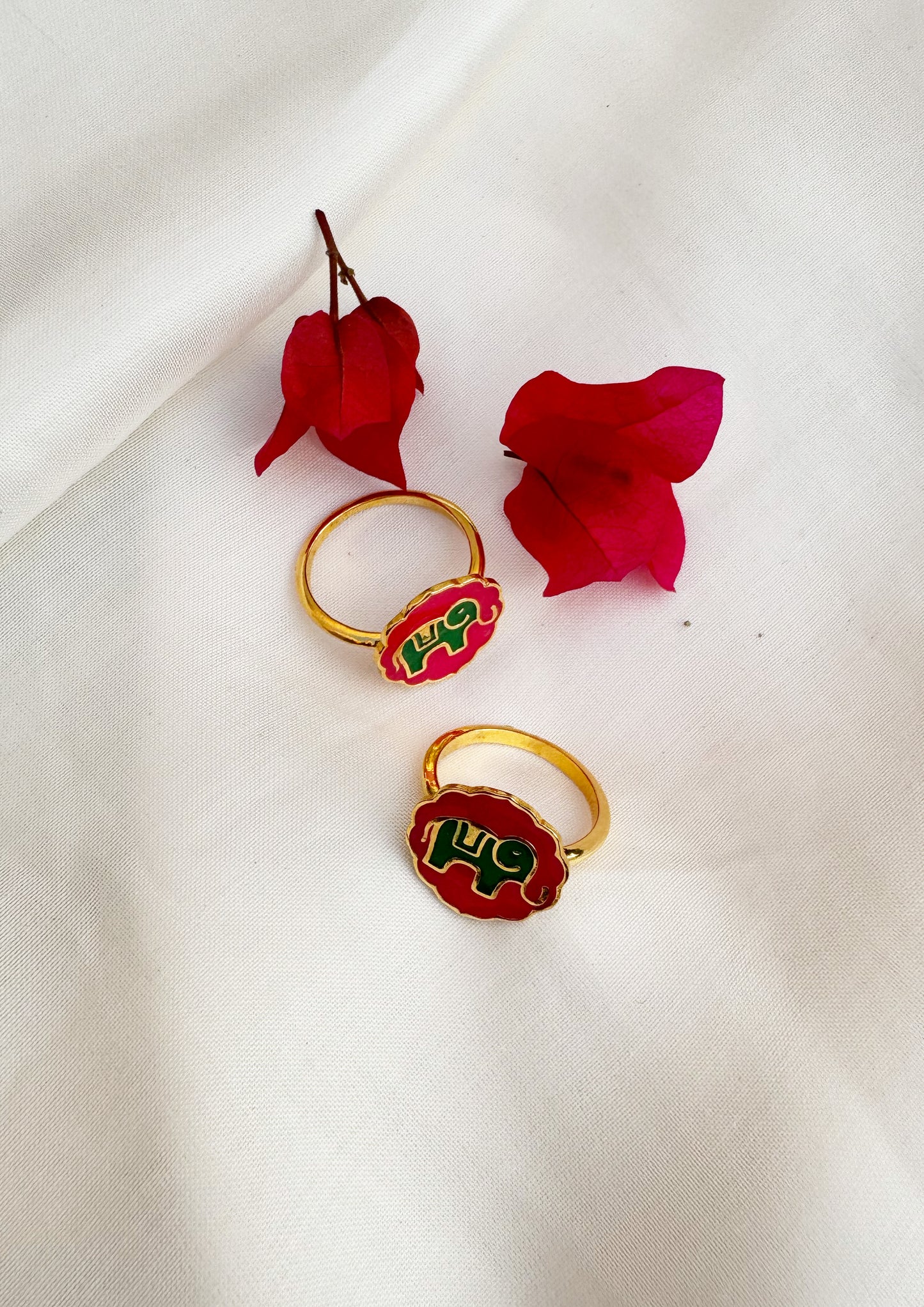 ELEPHANT MEENAKARI RING