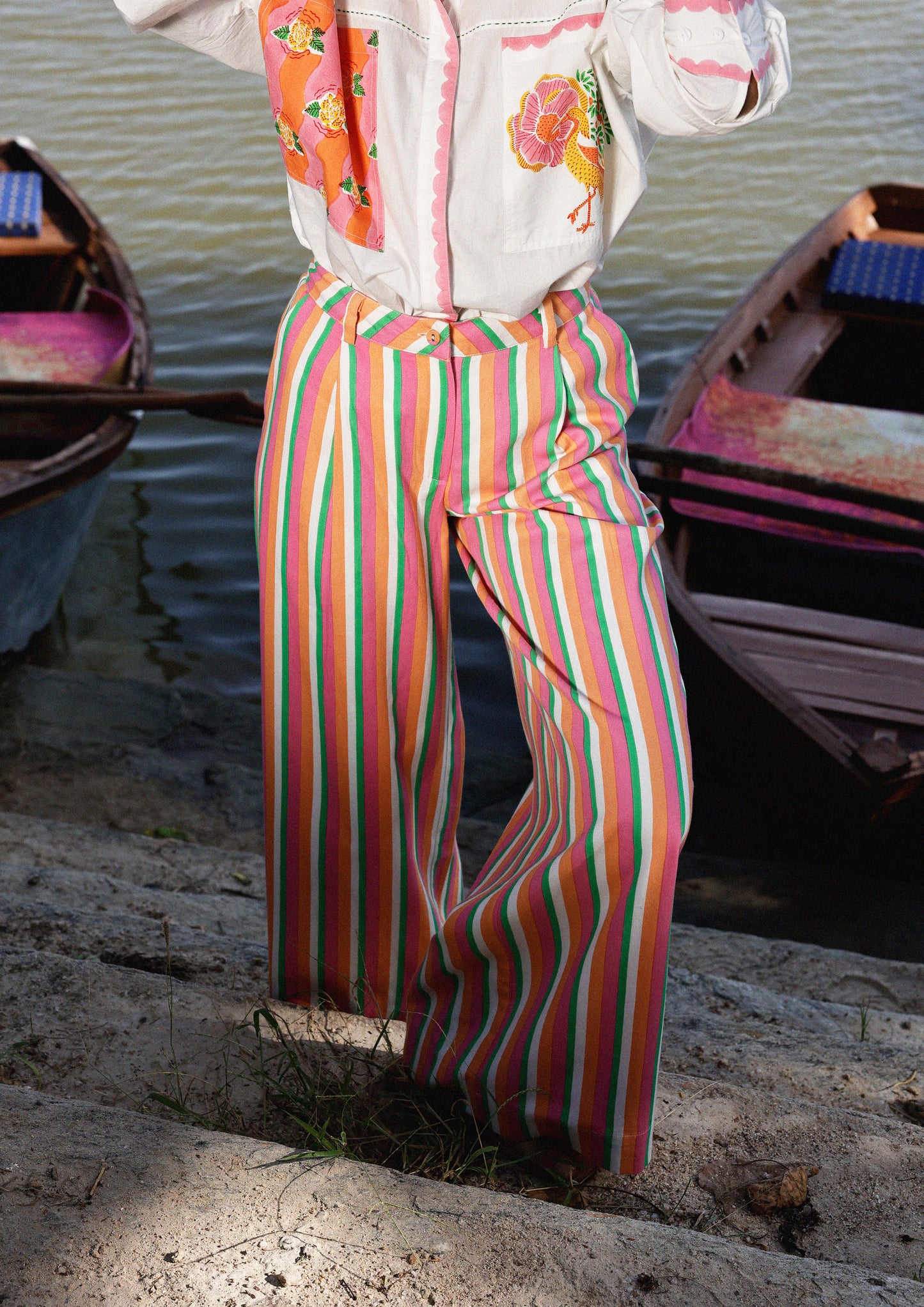 AMER PANTS- MULTI COLOR STRIPE