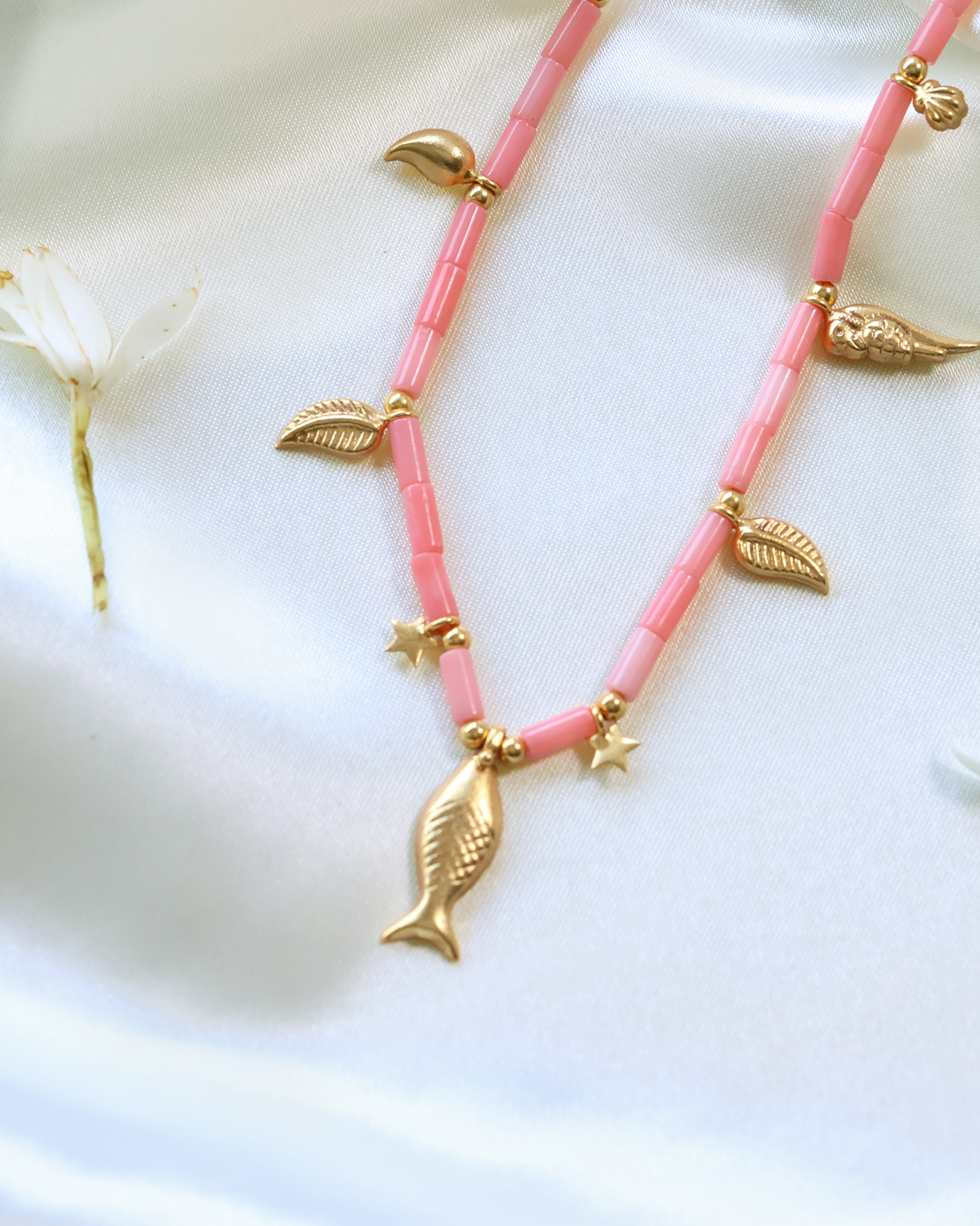 CORAL CHARM NECKLACE