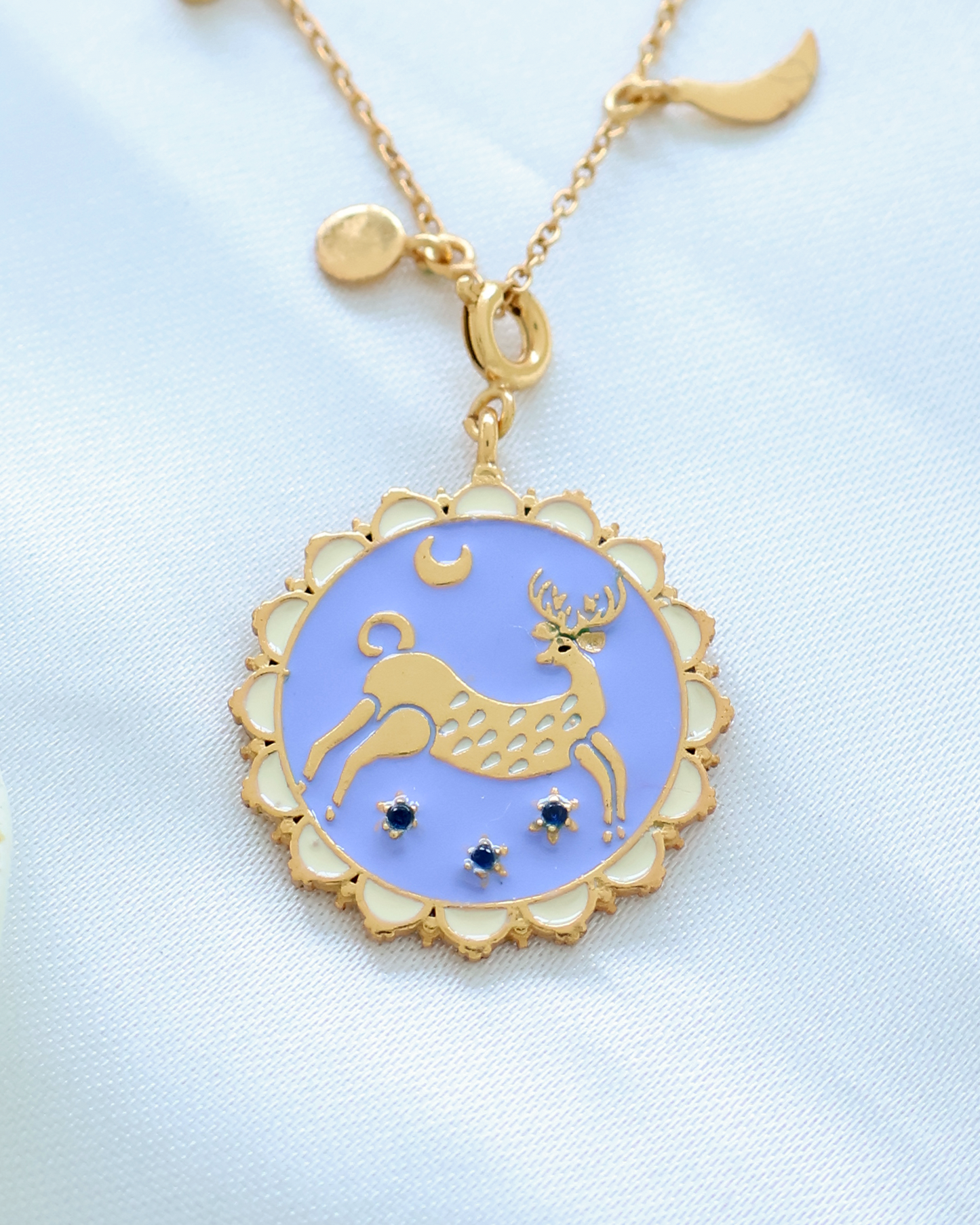 SWAMP DEER MEENAKARI PENDANT