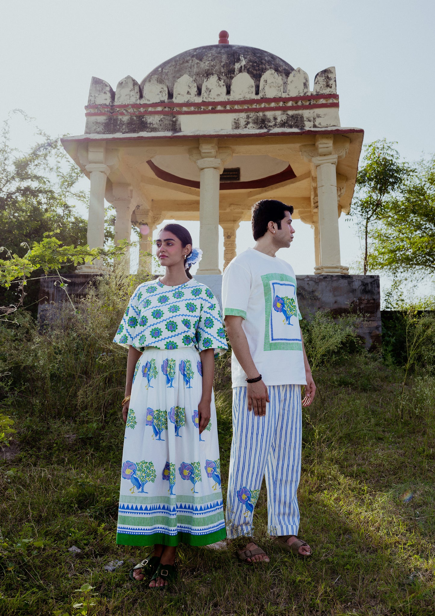DABKA PANTS- BLUE CRANE