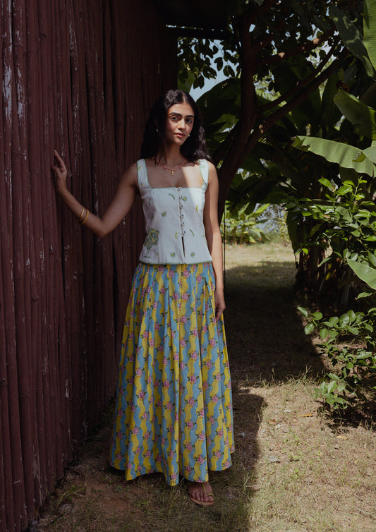 ETAH SKIRT GANGA LIME