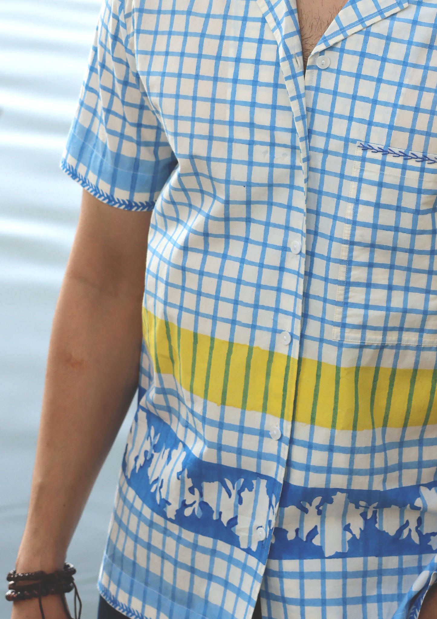 HALF SLEEVE SHIRT- BLUE CHECKS
