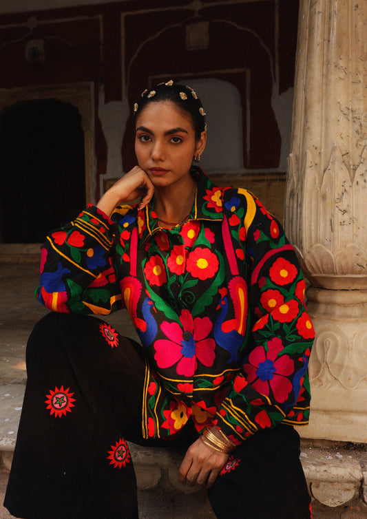 JAIPUR JACKET PEACOCK EMBROIDERY