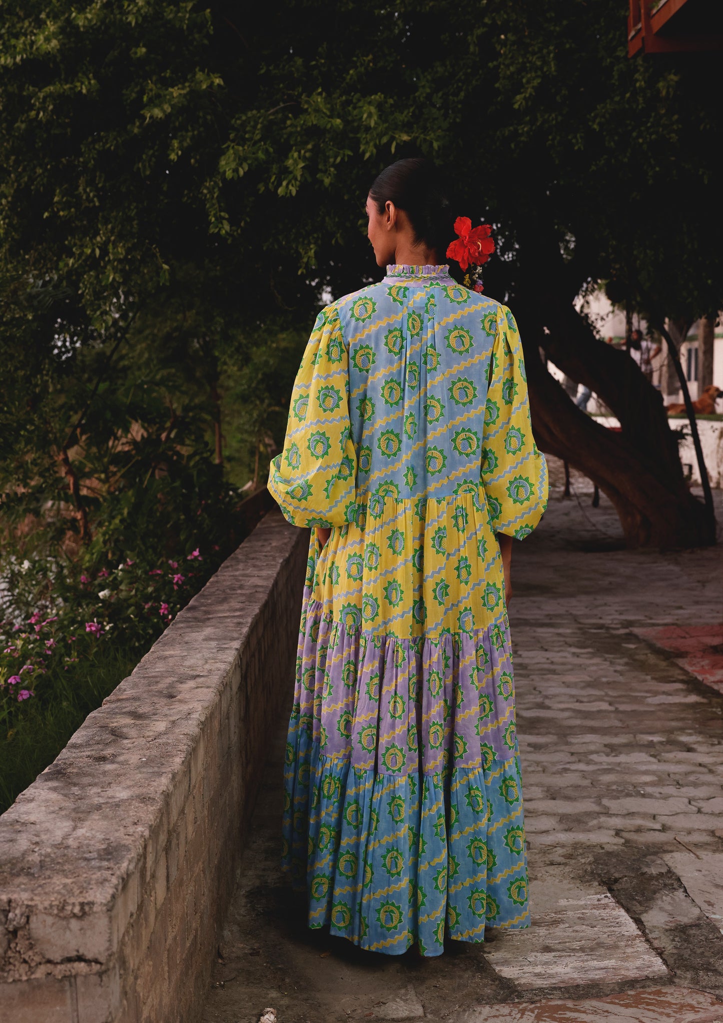 KAKORI DRESS- MULTI COLOR MANGO PRINT