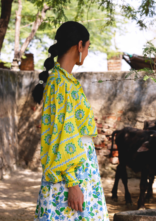 KAKORI SHIRT MANGO BLOCK PRINT