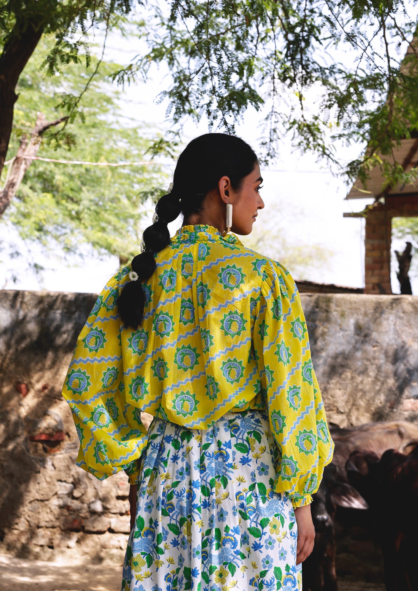 KAKORI SHIRT- MANGO BLOCK PRINT