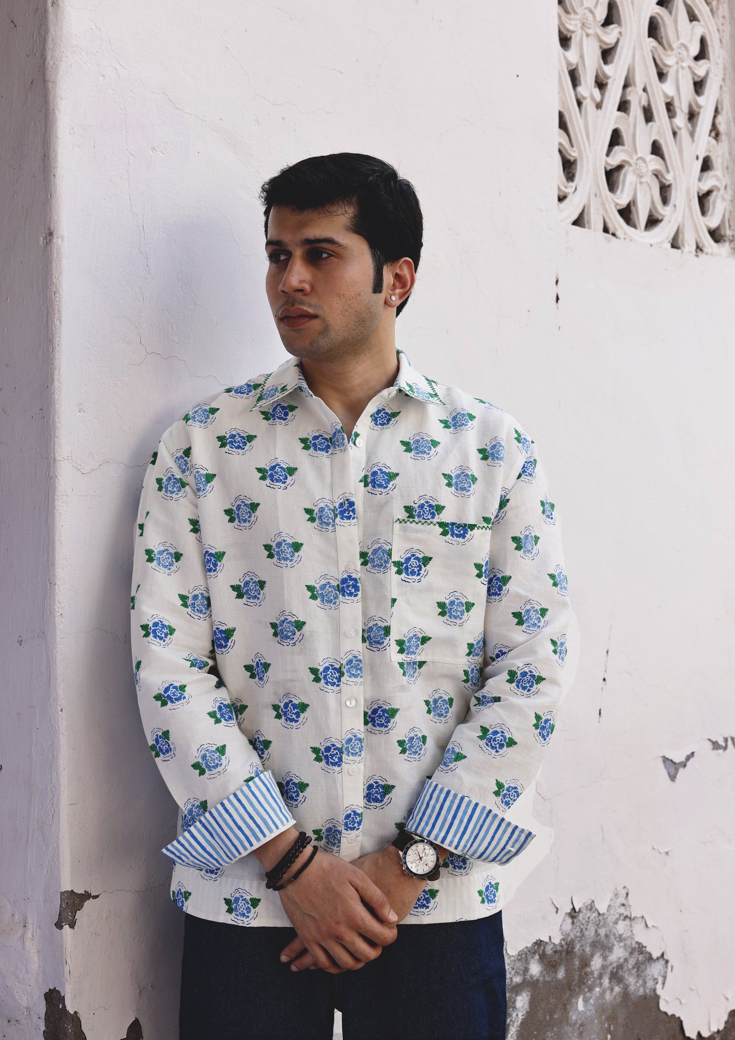 SAWAI SHIRT- BLUE MARIGOLD