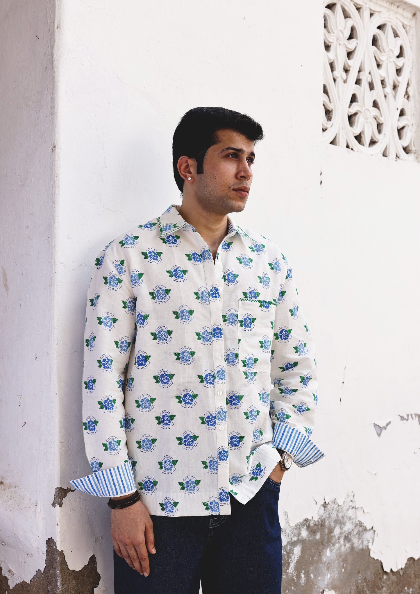 SAWAI SHIRT- BLUE MARIGOLD