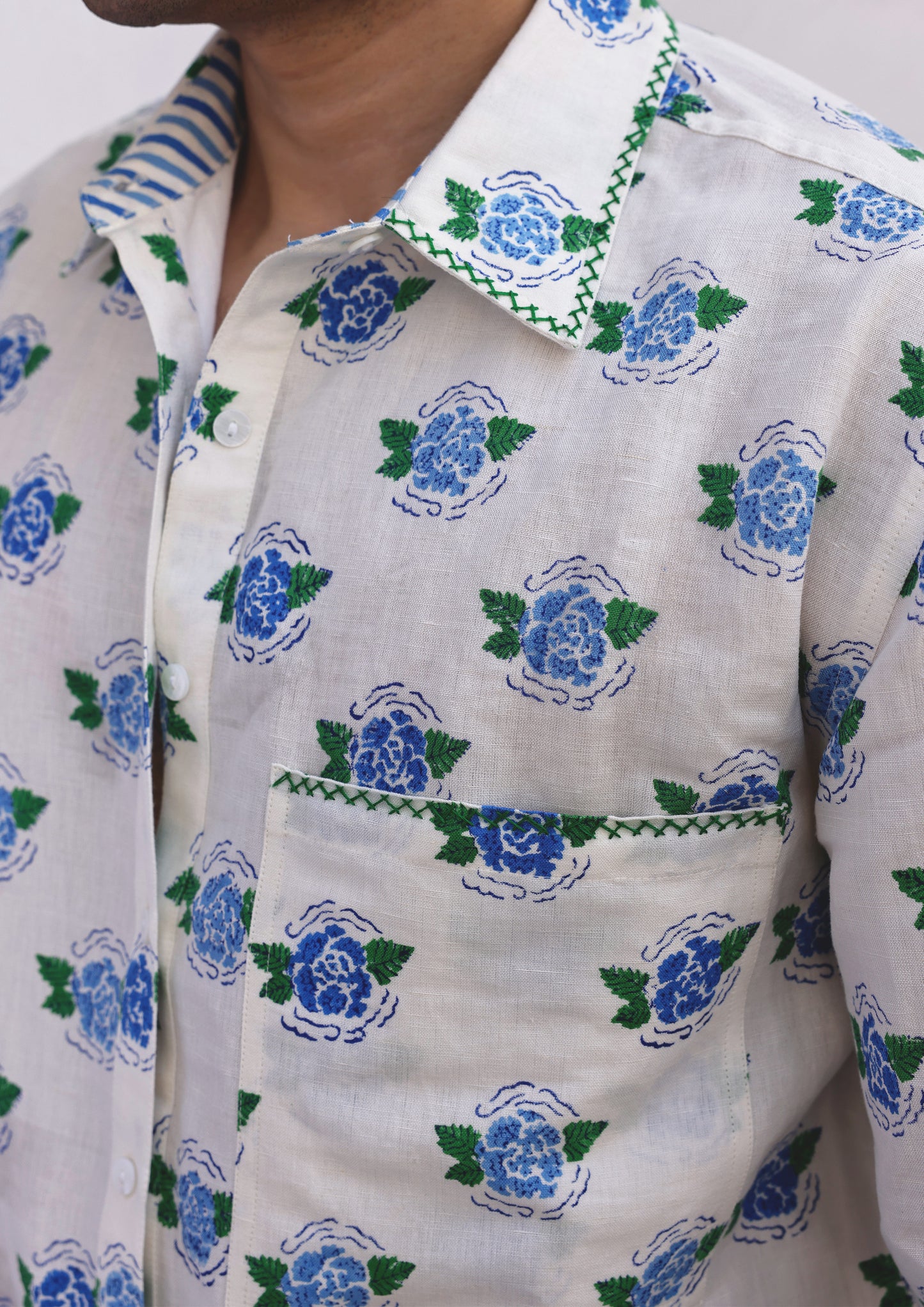 SAWAI SHIRT- BLUE MARIGOLD