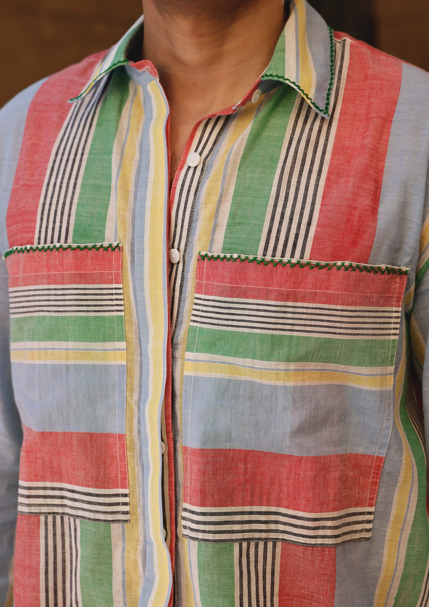 SAWAI SHIRT- MULTI STRIPE