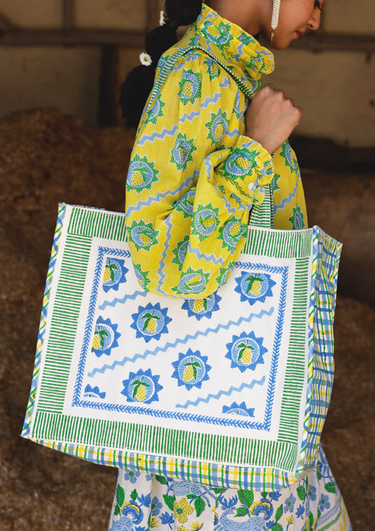 TOTE BAG MANGO BLOCK PRINT
