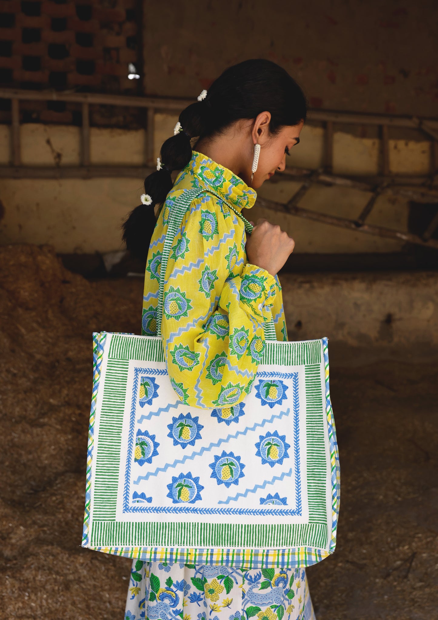 TOTE BAG- MANGO BLOCK PRINT