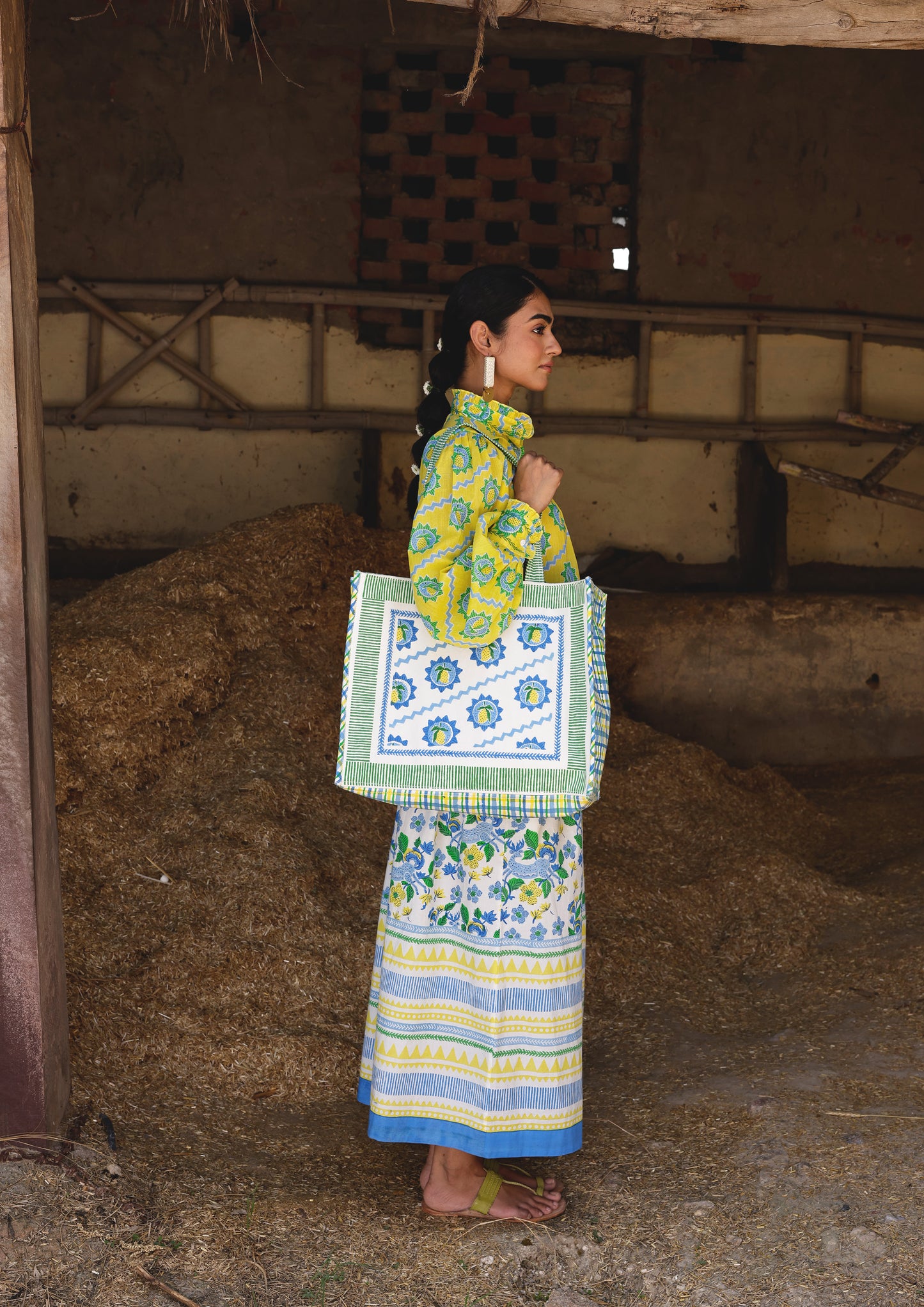 TOTE BAG- MANGO BLOCK PRINT