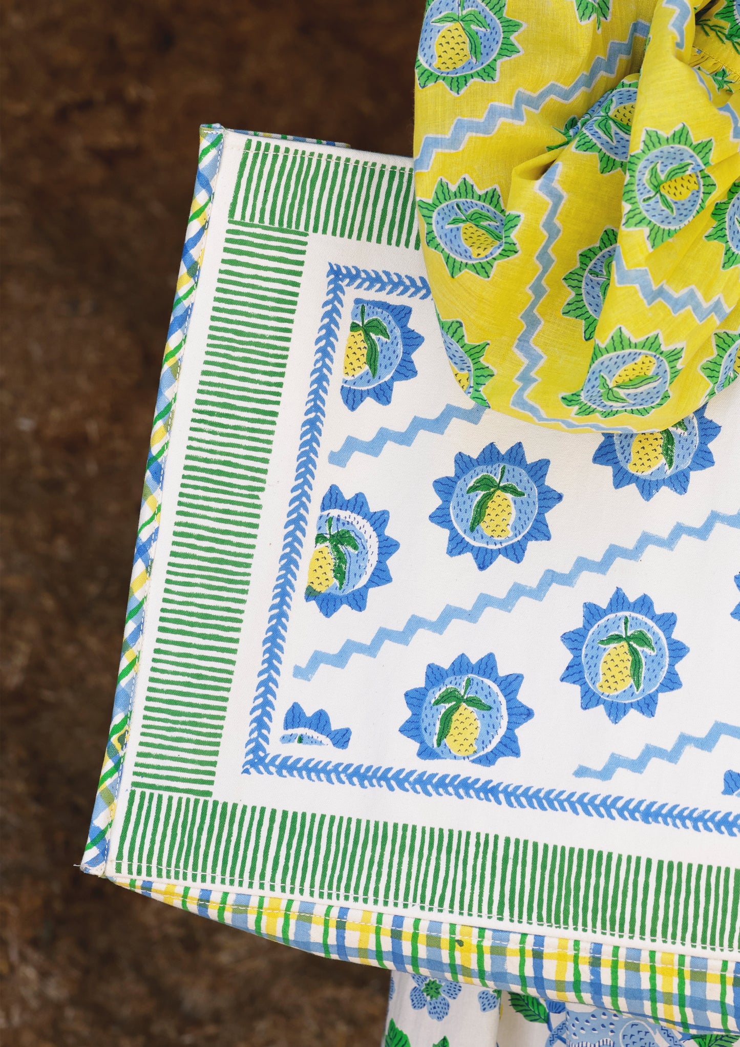 TOTE BAG- MANGO BLOCK PRINT