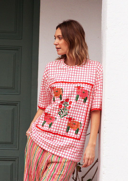 T SHIRT COW CHECKS