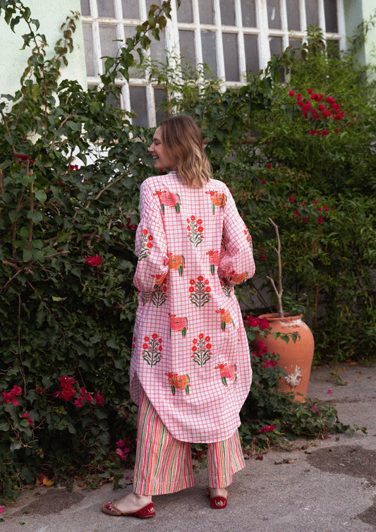 MARISSA DRESS COW CHECKS
