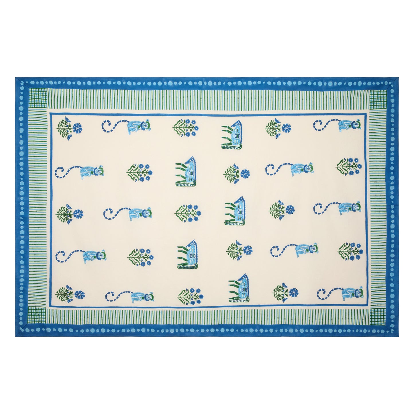 MENAGERIE BLUE TABLE CLOTH