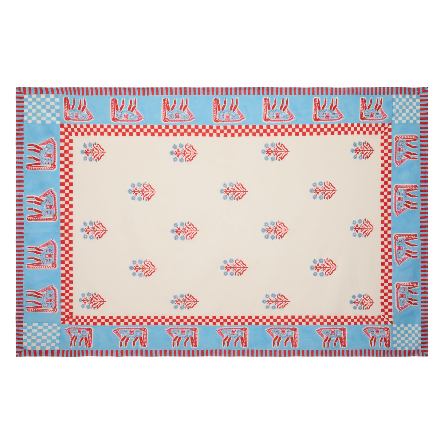 CHEVAL NOMADE PINK AND BLUE TABLE CLOTH