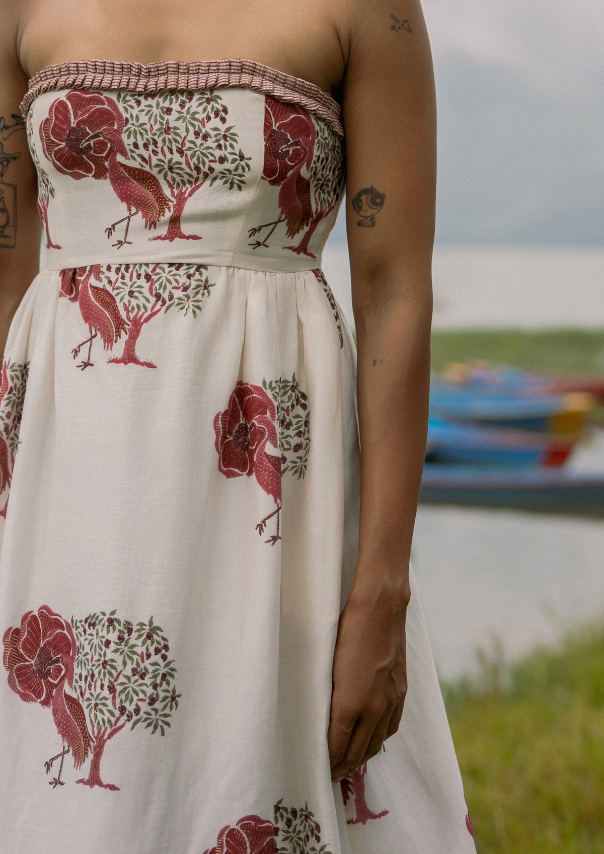 JOBNER DRESS FESTIVE SARAS CRANE