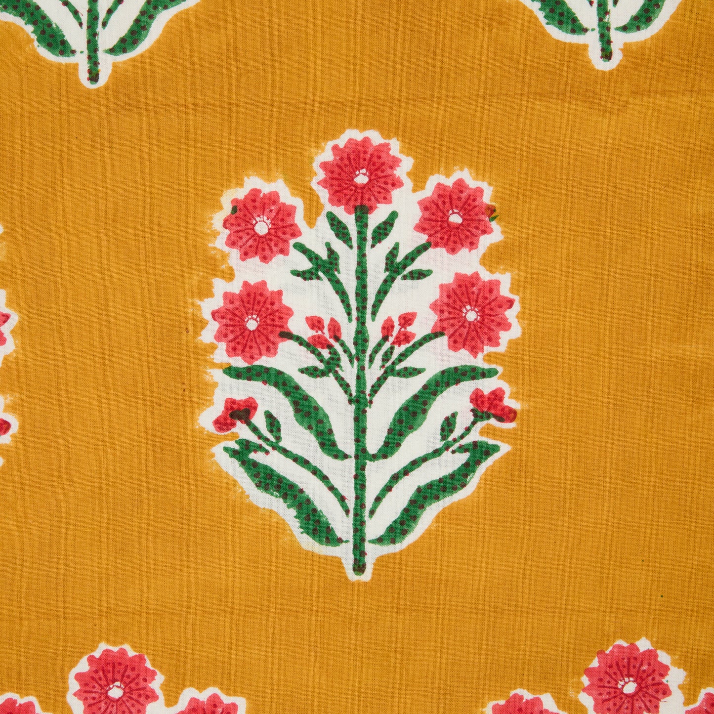 CHEVAL NOMADE MUSTARD AND RED CUSHION COVER