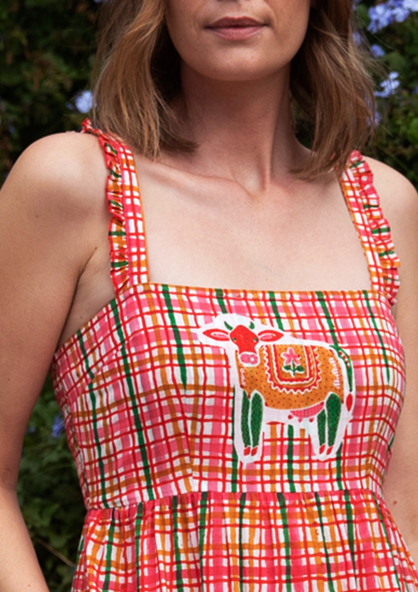 SURBHI DRESS COW JOY CHECKS
