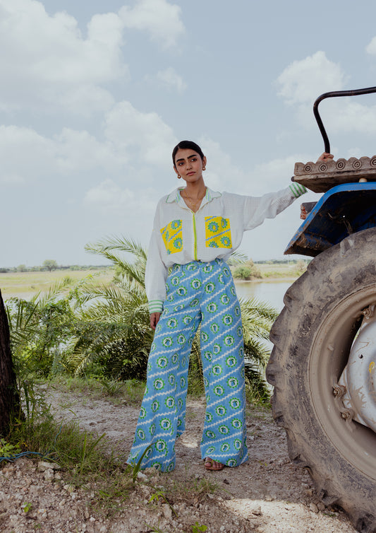 AMER PANTS MANGO BLOCK PRINT