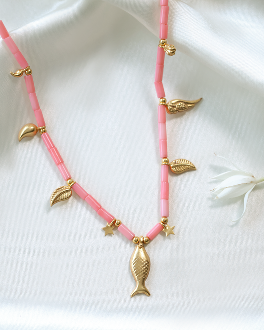 CORAL CHARM NECKLACE
