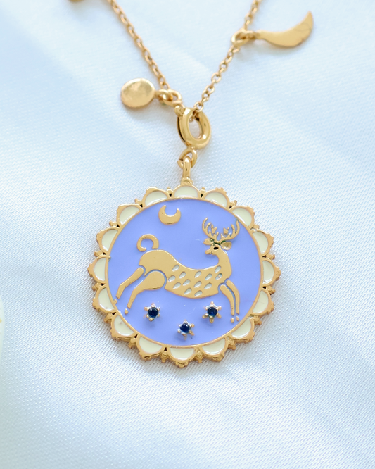 SWAMP DEER MEENAKARI PENDANT