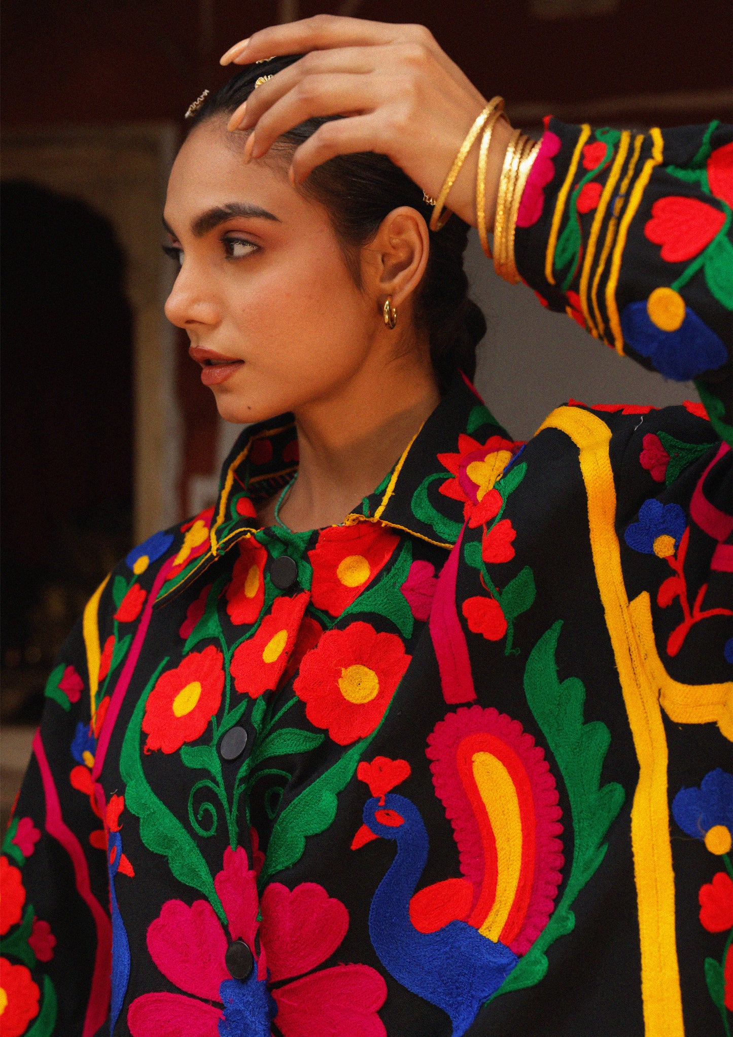 JAIPUR JACKET- PEACOCK EMBROIDERY