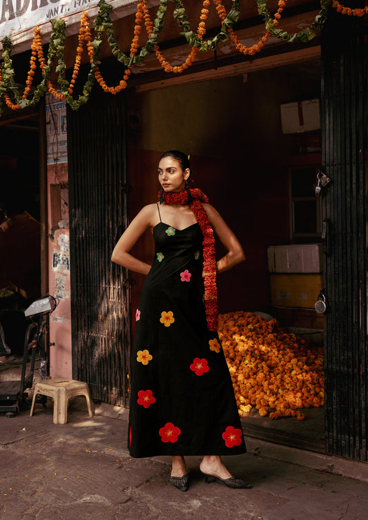 JODHA DRESS DAISY PATCHWORK