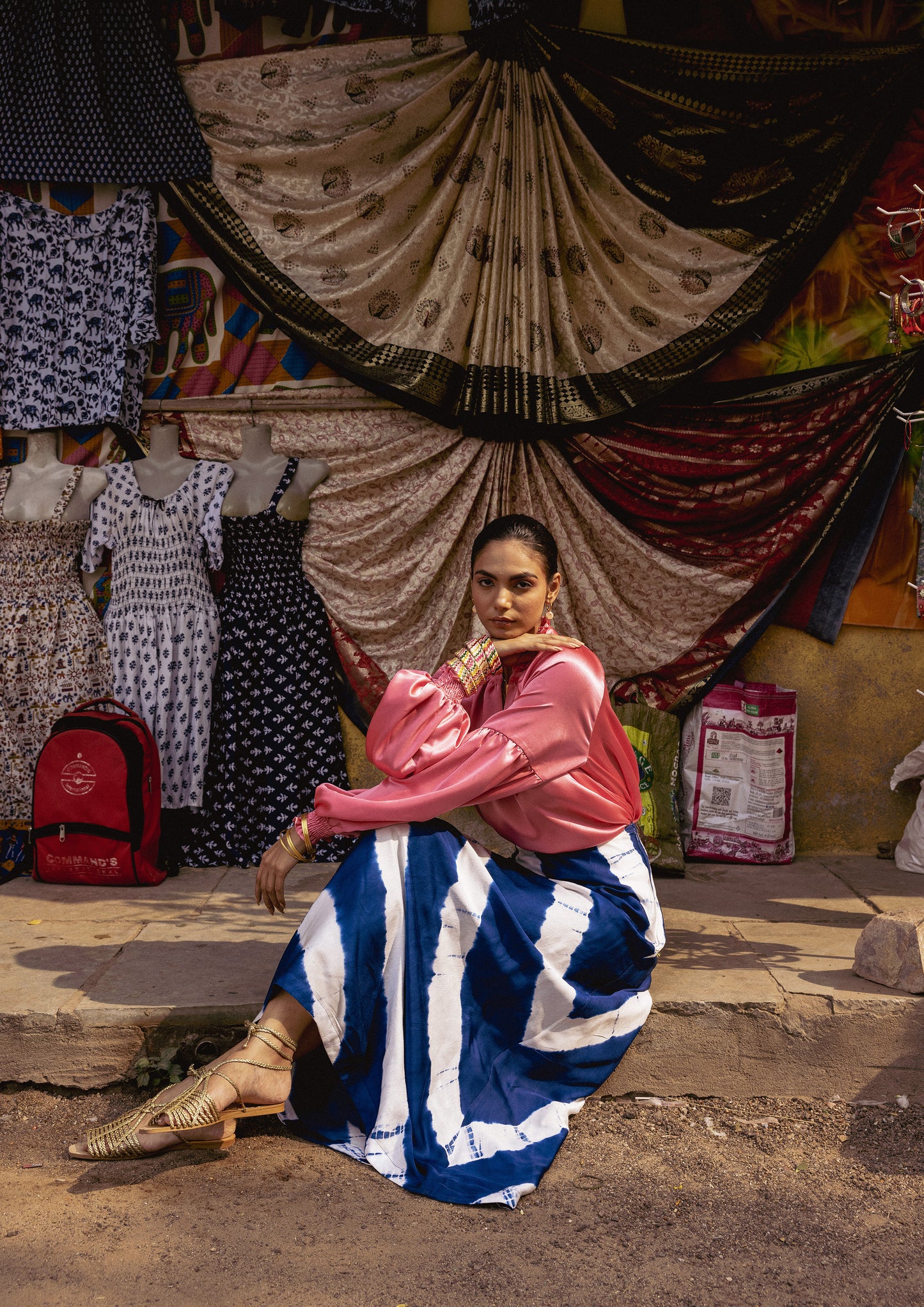 RANI SKIRT- INDIGO LEHERIYA