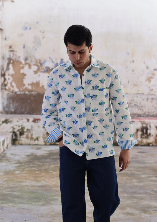 SAWAI SHIRT- BLUE MARIGOLD