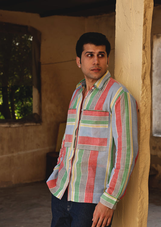 SAWAI SHIRT MULTI STRIPE